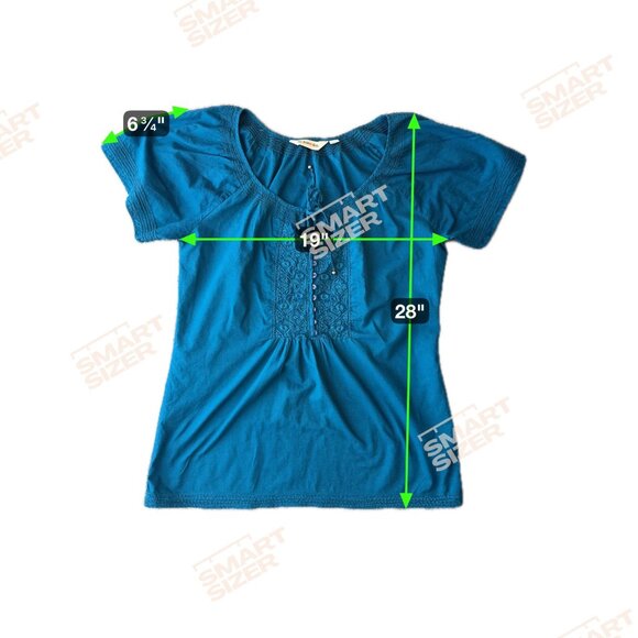 St‎ Johns Bay Y2K Peasant Top Womens Embroidered Size M Vintage Milkmaid Lace Up - Picture 2 of 7